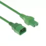ACT Powercord C14 - C15 žalias 2 m laidas H05RN-F 250V 10A