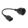 Maitinimo laidas ACT C14 CEE 7/3 juodas 0.2 m 250 V 5 A
