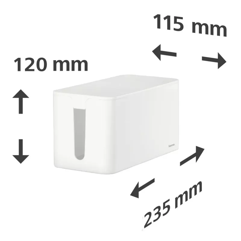 Hama Mini stalviršio/grindų kabelių dėžutė balta