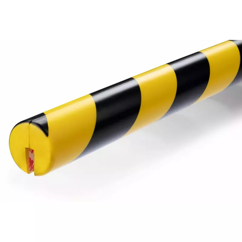 Wall Corner Guard Durable 1126130 Rounded Polyurethane Juoda Geltona 1000mm