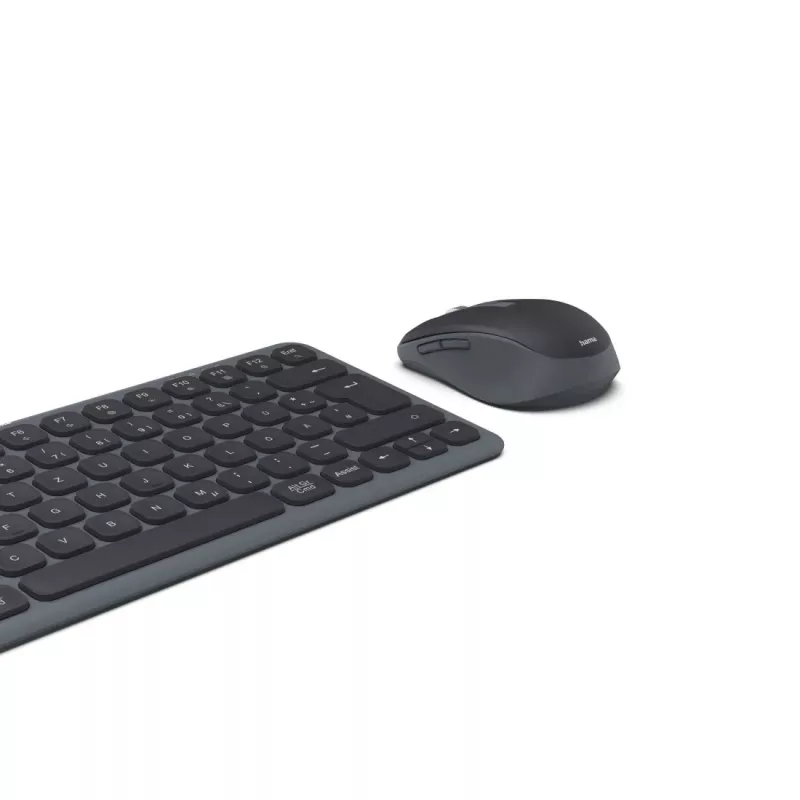 Hama WKM-500 klaviatūra Pelė įtraukta Namams/Biurui RF belaidis + Bluetooth QWERTZ juoda