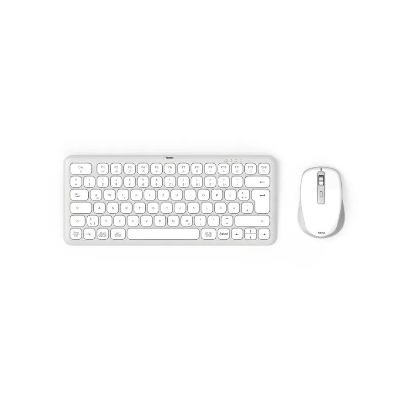 Hama WKM-500 klaviatūra Pridedama pelė Namams USB + RF belaidis + Bluetooth QWERTZ vokiečių Pilka, Balta