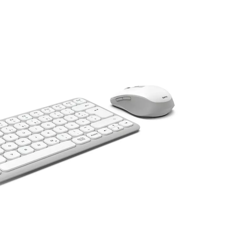 Hama WKM-500 klaviatūra Pridedama pelė Namams USB + RF belaidis + Bluetooth QWERTZ vokiečių Pilka, Balta