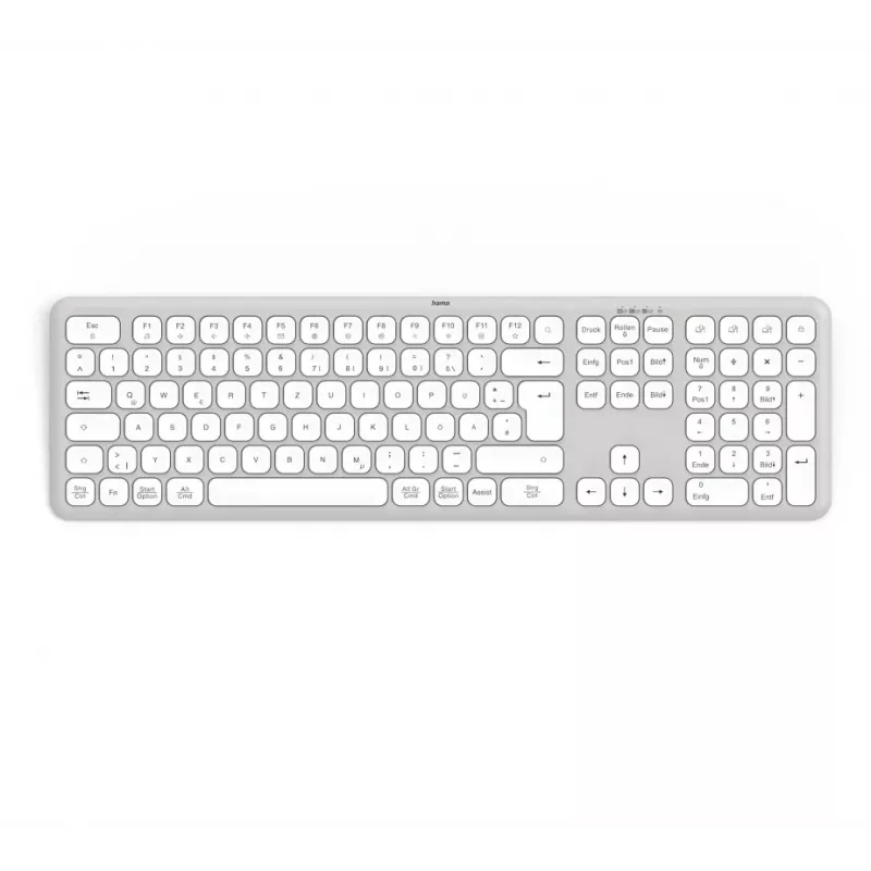 Hama WK-550 klaviatūra Namų/Biuro RF Wireless + Bluetooth QWERTZ vokiška Pilka, Balta