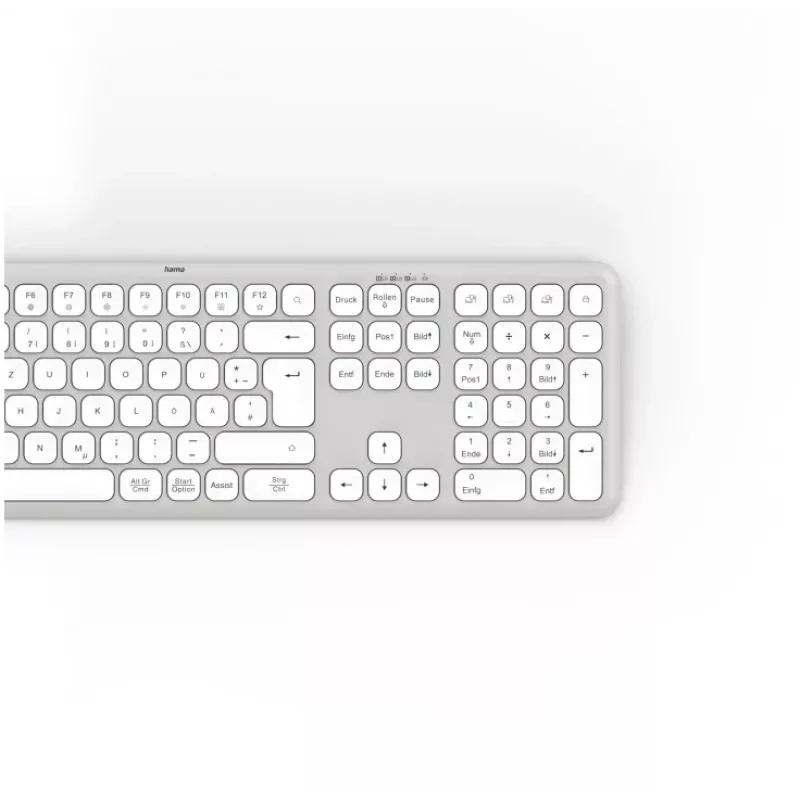 Hama WK-550 klaviatūra Namų/Biuro RF Wireless + Bluetooth QWERTZ vokiška Pilka, Balta