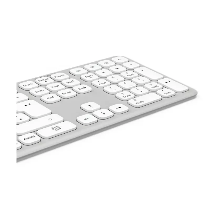 Hama WK-550 klaviatūra Namų/Biuro RF Wireless + Bluetooth QWERTZ vokiška Pilka, Balta