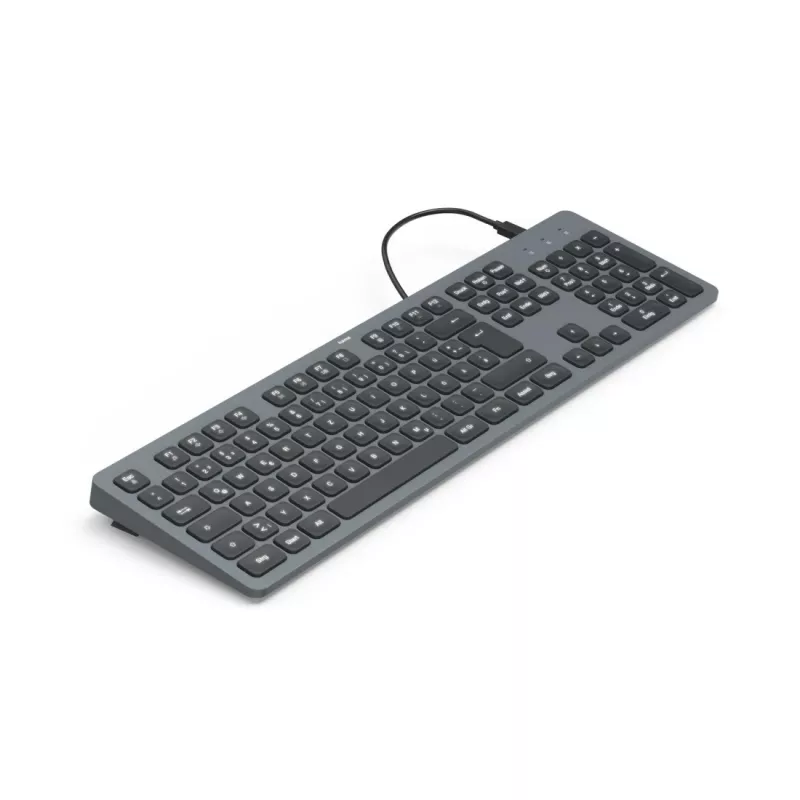 Hama CK-400 klaviatūra Namai/Biuras USB QWERTZ vokiška Juoda, Tamsiai pilka