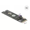 DeLOCK 64344 vidinis M.2 adapteris, kištukinis, juodas, 22x80x5 mm