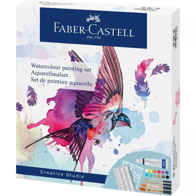 Akvarelės dažų rinkinys Faber-Castell Creative Studio 18 vnt. įvairiaspalvis