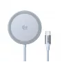 Automobilinis belaidis įkroviklis UGREEN MagFlow (maitinamas USB, 12 V įvestis, pilka) išmaniesiems telefonams