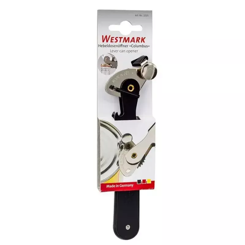 Mechaninis skardinių atidarytuvas Westmark Columbus juodas šlifuotas plienas Plotis 28 mm Gylis 162 mm Aukštis 28 mm