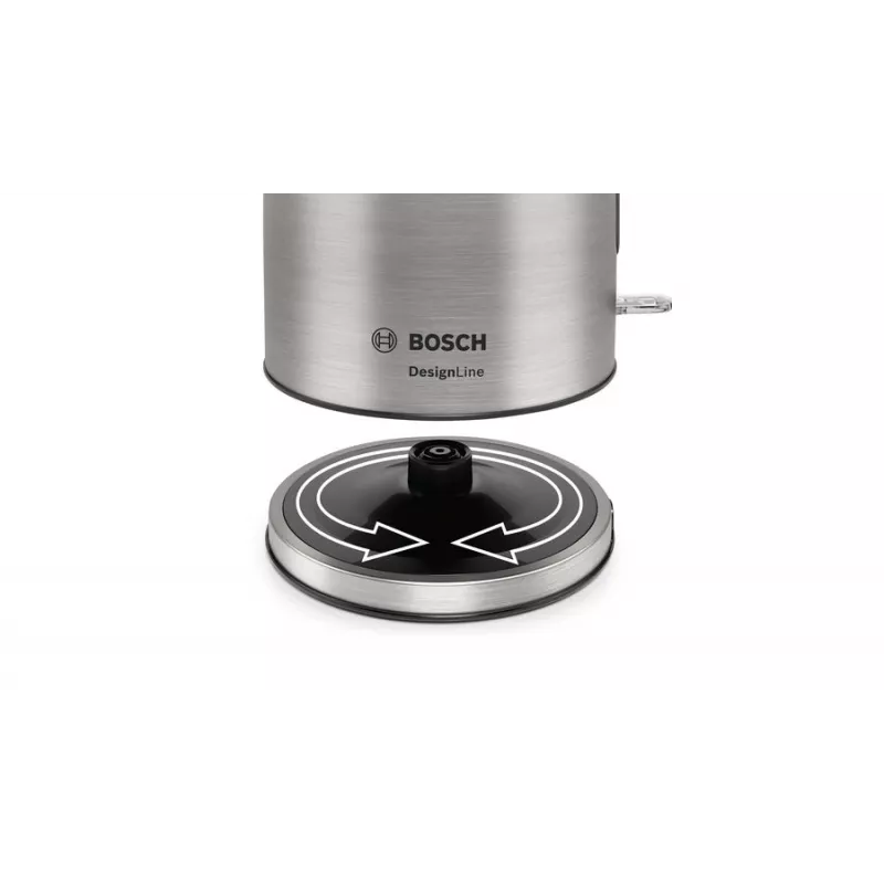 Bosch TWK5P480 elektrinis virdulys 1,7 l 2400 W Juoda, Nerūdijantis plienas