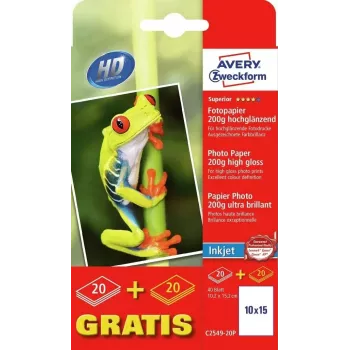 Foto popierius Avery C2549-20P Didelis blizgesys