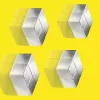 Kūrybinis magnetas kvadratinis Sigel BA705 neodimio sidabrinis 20x20x10 mm