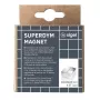 Kūrybinis magnetas kvadratinis Sigel BA705 neodimio sidabrinis 20x20x10 mm