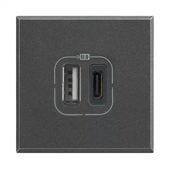 Legrand HS4287C2 lizdas 2x USB Antracitinė