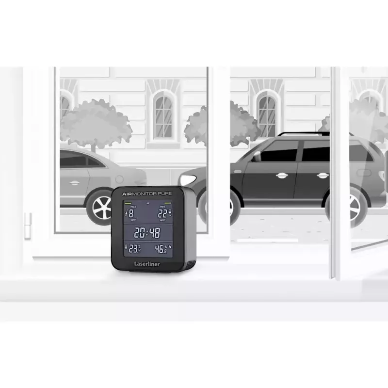 Laserliner AirMonitor PURE juodas temperatūros diapazonas -9,9–50 °C
