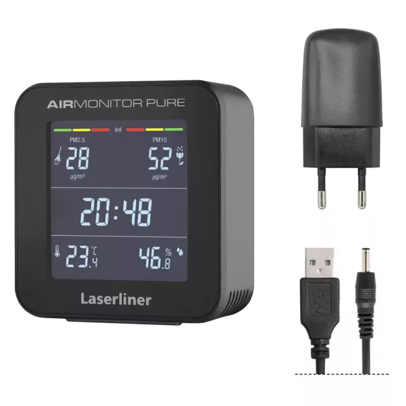 Laserliner AirMonitor PURE juodas temperatūros diapazonas -9,9–50 °C