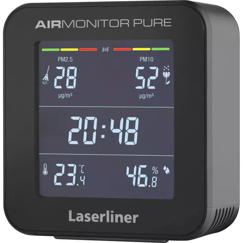 Laserliner AirMonitor PURE juodas temperatūros diapazonas -9,9–50 °C