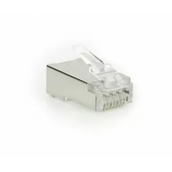 ACT CAT6A praeinantis ekranuotas modulinis RJ45 lizdas Auksiniai kontaktai Sidabrinis Skaidrus