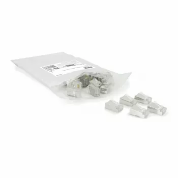 ACT CAT6A praeinantis ekranuotas modulinis RJ45 lizdas Auksiniai kontaktai Sidabrinis Skaidrus