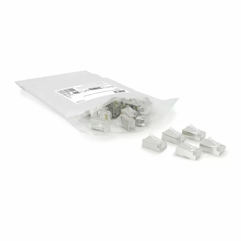 ACT CAT6A praeinantis ekranuotas modulinis RJ45 lizdas Auksiniai kontaktai Sidabrinis Skaidrus