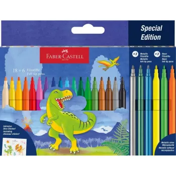 Flomasteriai Faber-Castell 554222 Daugiaspalviai 24 vnt.