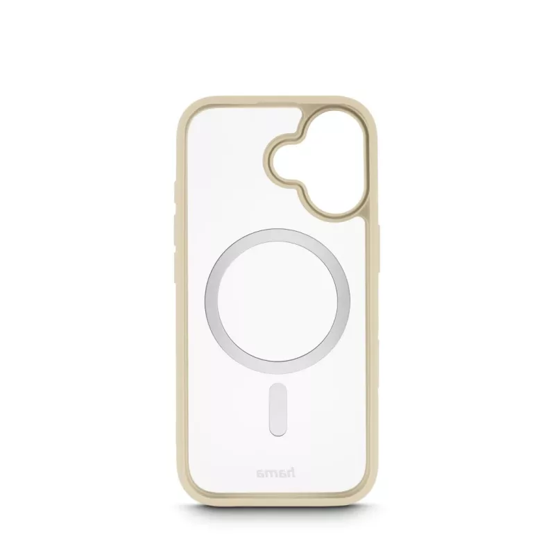 Hama Frame Protect mobiliojo telefono dėklas 16 cm (6,3 col.) Dangtelis Smėlio spalva, Skaidrus