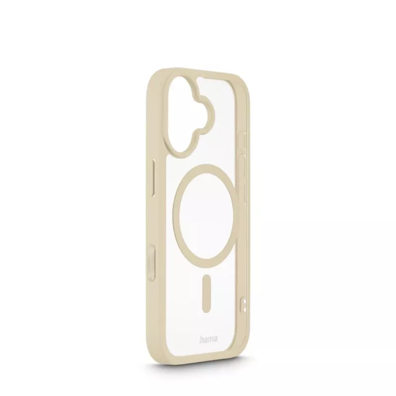 Hama Frame Protect mobiliojo telefono dėklas 16 cm (6,3 col.) Dangtelis Smėlio spalva, Skaidrus