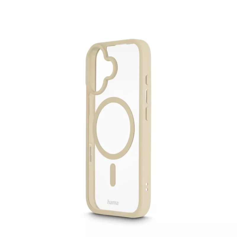 Hama Frame Protect mobiliojo telefono dėklas 16 cm (6,3 col.) Dangtelis Smėlio spalva, Skaidrus