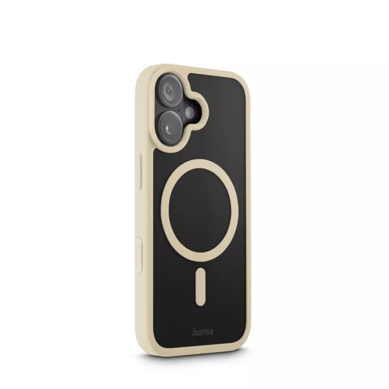Hama Frame Protect mobiliojo telefono dėklas 16 cm (6,3 col.) Dangtelis Smėlio spalva, Skaidrus