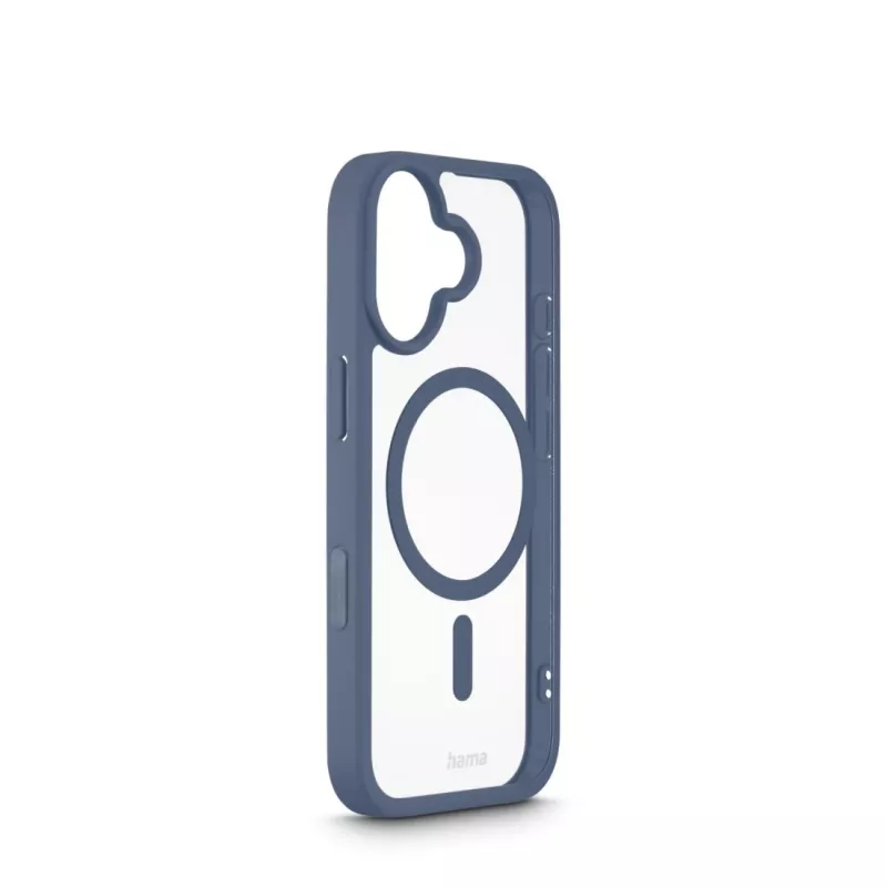 Hama Frame Protect mobiliojo telefono dėklas 16 cm (6,3 col.) Užvalkalas Mėlynas, Skaidrus