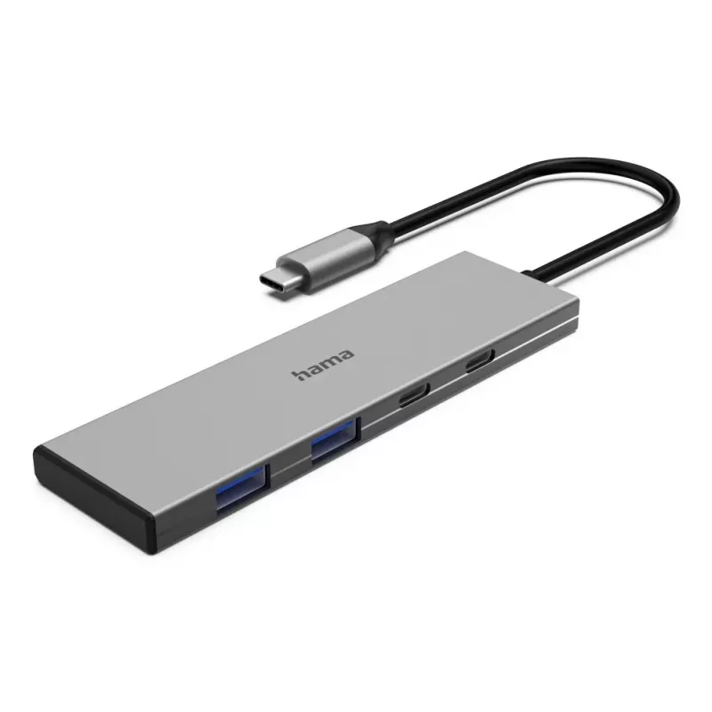 Hama 00200147 sąsajos šakotuvas USB Type-C 10000 Mbit/s Pilka