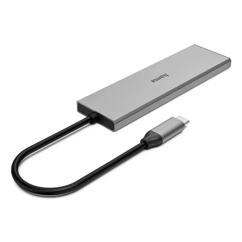 Hama 00200147 sąsajos šakotuvas USB Type-C 10000 Mbit/s Pilka
