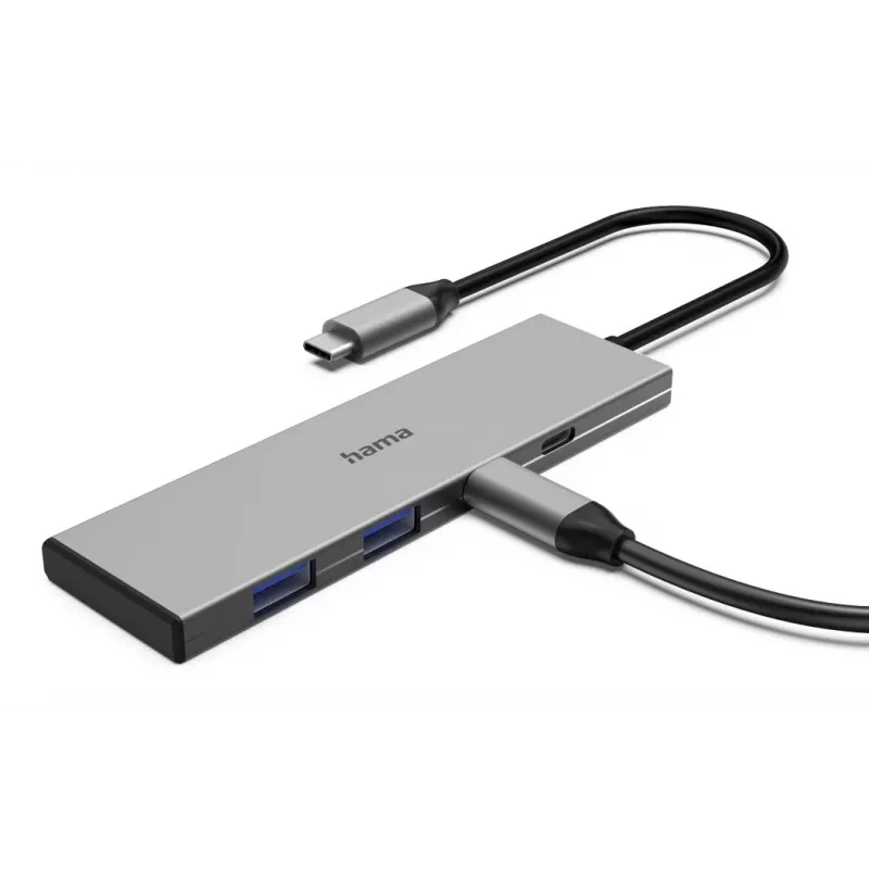 Hama 00200147 sąsajos šakotuvas USB Type-C 10000 Mbit/s Pilka
