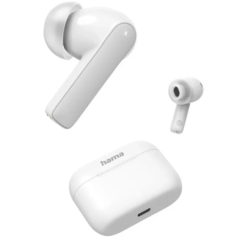 Hama Passion Clear II ausinės True Wireless Stereo (TWS) į ausis įdedamos Skambučiams / muzikai Bluetooth balta