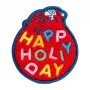 Ženkliukas LAUT MAGMOJI BADGE – Happy Holiday Edition, medžiaginis, tekstilinis, raudonas, 1 vnt.