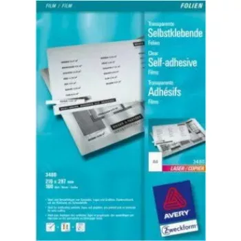 Spausdinimo plėvelė 100 lapų AVERY 3480