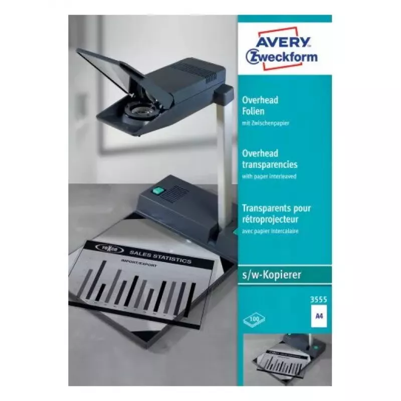 Spausdinimo plėvelė lazerinė A4 Avery 3555
