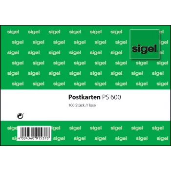 Kortelės Sigel PS600 žalia balta 100 vnt.