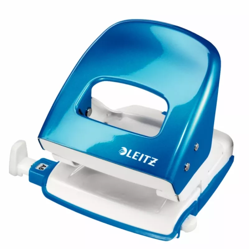 Leitz Hole Punch WOW 5008 Metal 2-hole / 30sheets, 30 sheets, Mėlyna, 8 cm, 5.5 mm, 107 x 137 x 100 mm, 10 metų