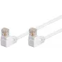 komutacinis kabelis Goobay CAT 5e 2x 90° kampuotas U/UTP baltas 10 m
