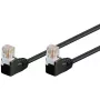 Tinklo kabelis Goobay CAT5e, 2x 90° kampuoti RJ-45, U/UTP, 5 m, juodas