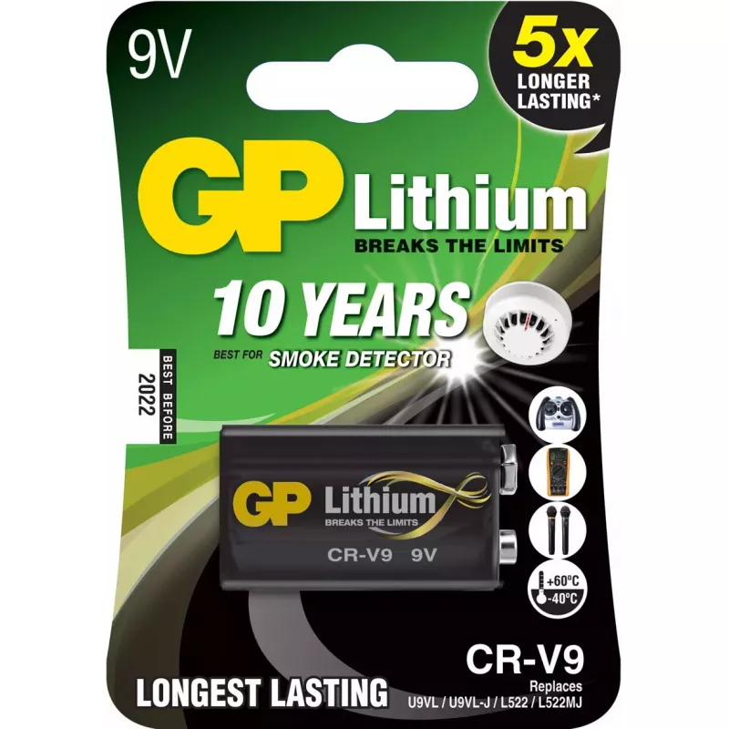 Vienkartinė baterija GP Batteries CR-V9 9V ličio