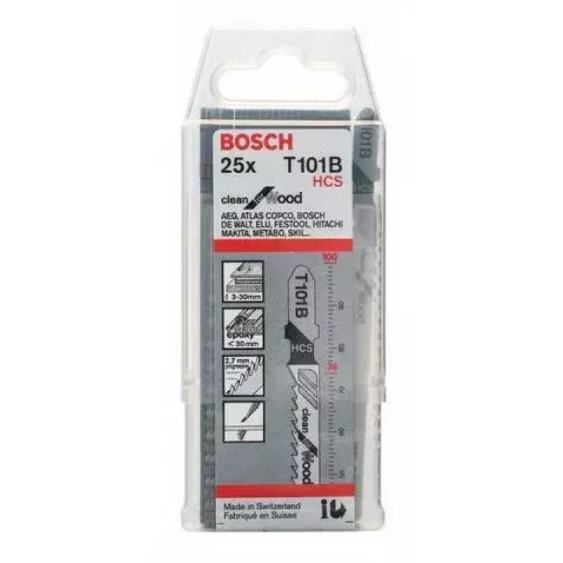 Bosch 2 608 633 622 siaurapjūklio / slankiojo pjūklo / atbulinio pjūklo geležtė Siaurapjūklio geležtė Didelio anglies kiekio plienas (HCS) 25 vnt.