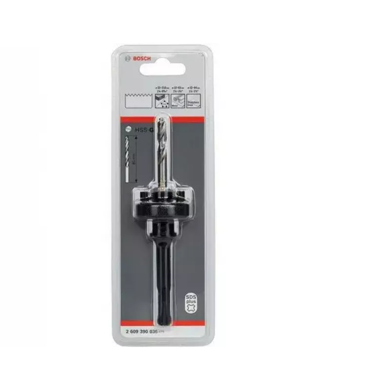 Skylių pjūklo adapteris Bosch 2609390036 SDS-plus kotas Juodas HSS-G