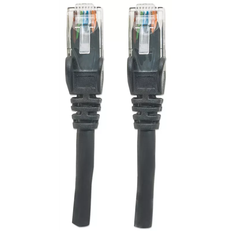 Intellinet tinklo kabelis (patch), Cat6, 20 m, juodas, CCA, U/UTP, PVC, RJ45, auksuoti kontaktai, nesibarstantis, apsaugotas, garantija visam naudojimo laikui