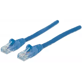 Intellinet tinklo komutacinis kabelis, Cat6, 20 m, mėlynas, CCA, U/UTP, PVC, RJ45, auksuoti kontaktai, neužkabinamas, apsaugotas, garantija visam gyvenimui