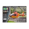 Revelio EC135 Air-Glaciers rotorinio lėktuvo modelis, surinkimo rinkinys, mastelis 1:72, ilgis 143 mm, rotoriaus Ø 140 mm