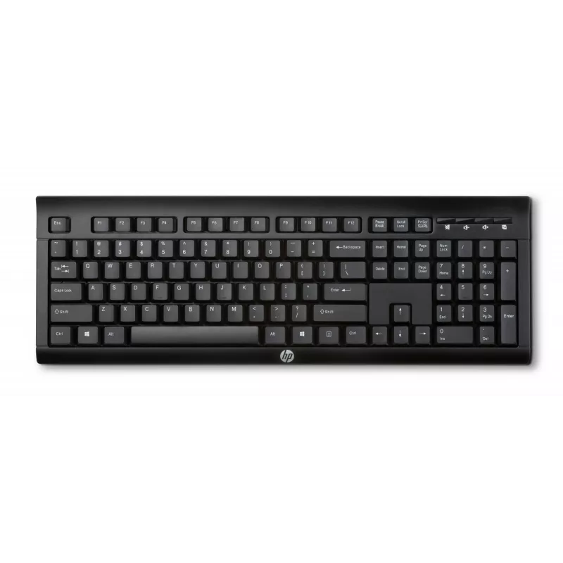 HP K2500 belaidė klaviatūra, pilno dydžio (100%), belaidė, RF belaidė, juoda